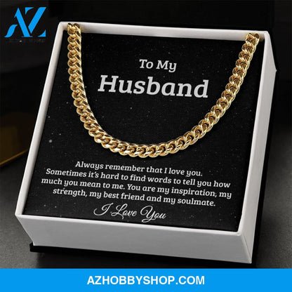Cuban Link Chain for Husband, soulmate