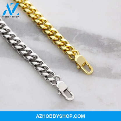 Cuban Link Necklace - To My Son, Achieve Anything, Home Base