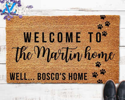 Custom Dog Paws Doormat Personalized Dog Doormat Funny Doormat Welcome Mat Gifts for Dog Lover Housewarming Gift