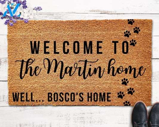Custom Dog Paws Doormat Personalized Dog Doormat Funny Doormat Welcome Mat Gifts for Dog Lover Housewarming Gift