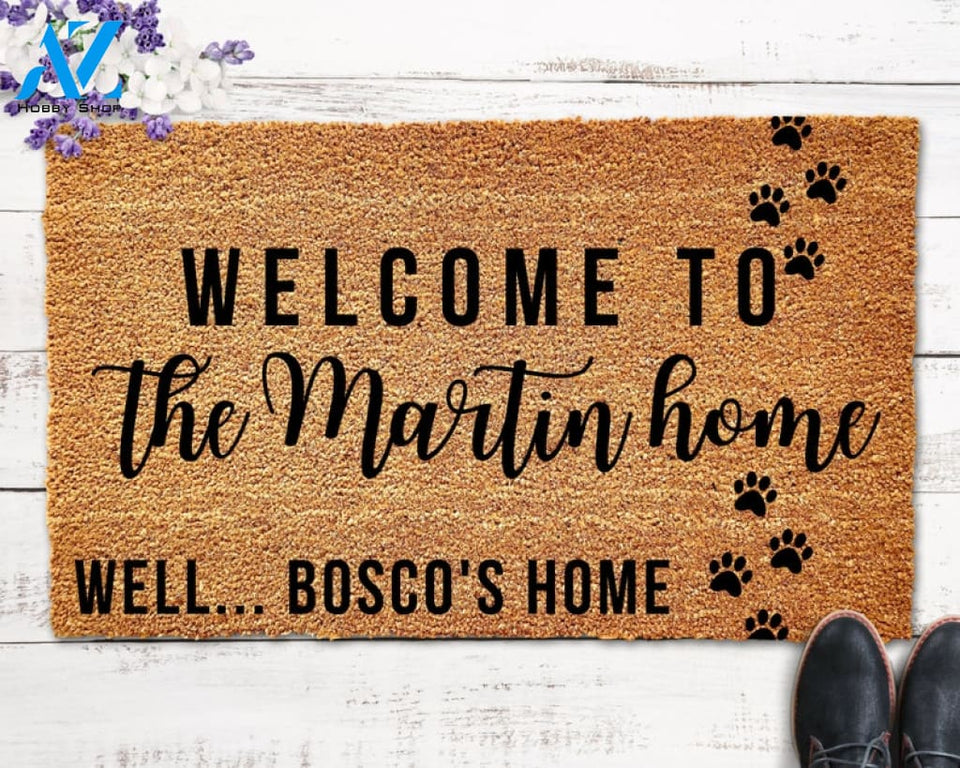 Custom Dog Paws Doormat Personalized Dog Doormat Funny Doormat Welcome Mat Gifts for Dog Lover Housewarming Gift