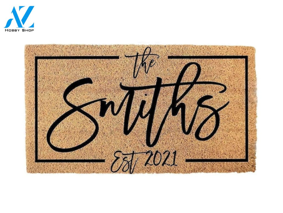 Custom Doormat - Housewarming Gift - Wedding Gift - Personalized Doormat - Closing Gift - Welcome Doormat - Monogram Rug