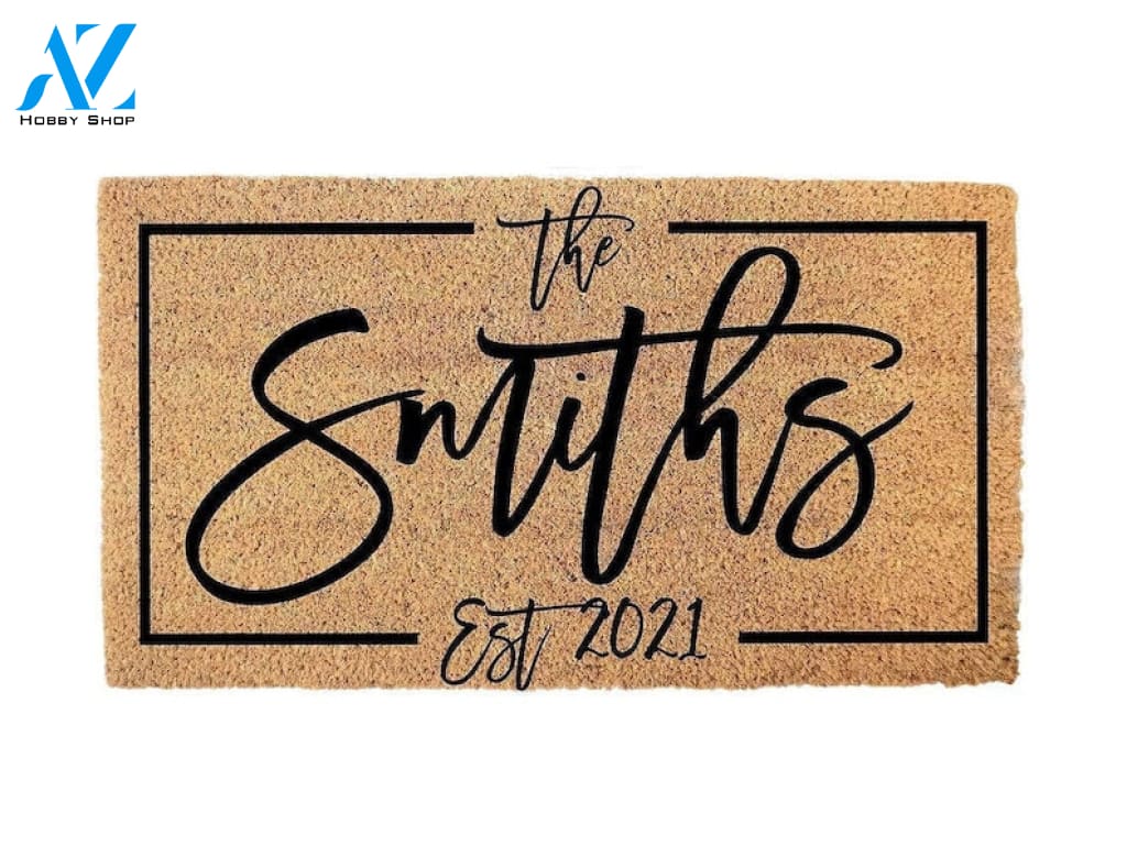 Custom Doormat - Housewarming Gift - Wedding Gift - Personalized Doormat - Closing Gift - Welcome Doormat - Monogram Rug