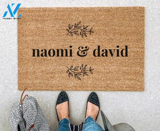 Custom Doormat Welcome Mat Housewarming Gift Wedding Gift Gift for couples Anniversary Gift Personalized Doormat