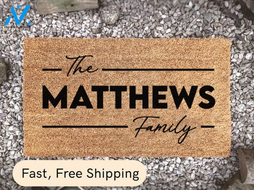 Custom Family Door Mat - Family Surname Rug - Custom Doormat - New Home Decor - Door Mat Personalized - Closing Gift -