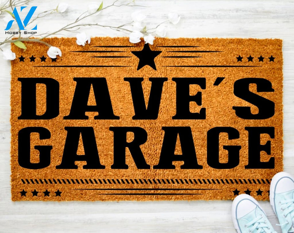 Custom Garage Name Family Name Doormat Garage Door Doormat Housewarming Gift Doormat