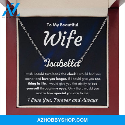 Custom name best anniversary gifts for her badass women gifts love necklaces for women gift for wife birthday presents for the wife