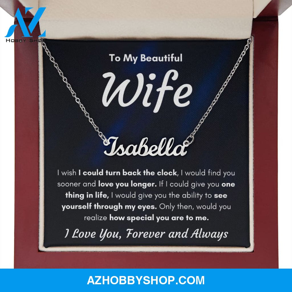 Custom name best anniversary gifts for her badass women gifts love necklaces for women gift for wife birthday presents for the wife