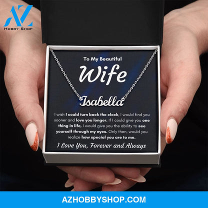Custom name best anniversary gifts for her badass women gifts love necklaces for women gift for wife birthday presents for the wife