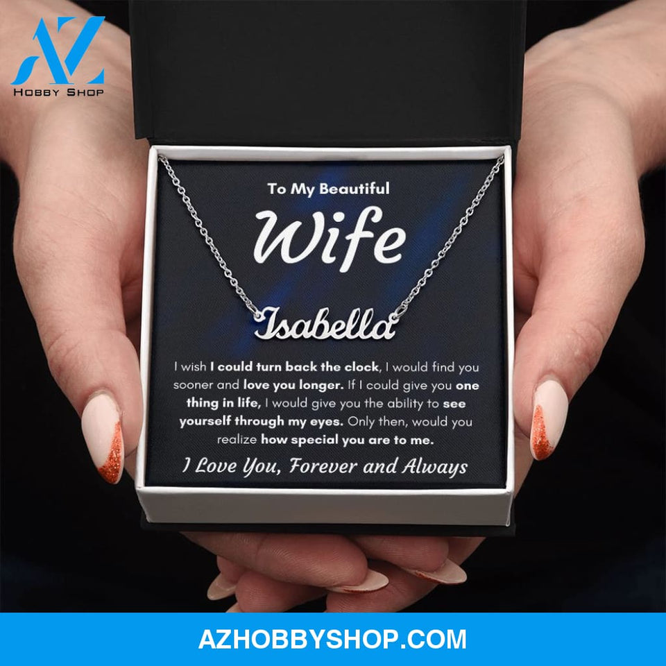Custom name best anniversary gifts for her badass women gifts love necklaces for women gift for wife birthday presents for the wife