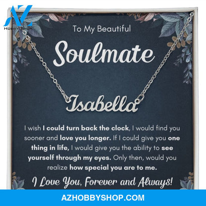 Custom name gift for girlfriend birthday personalized gifts for wife anniversary gift for her soulmate necklace for women present