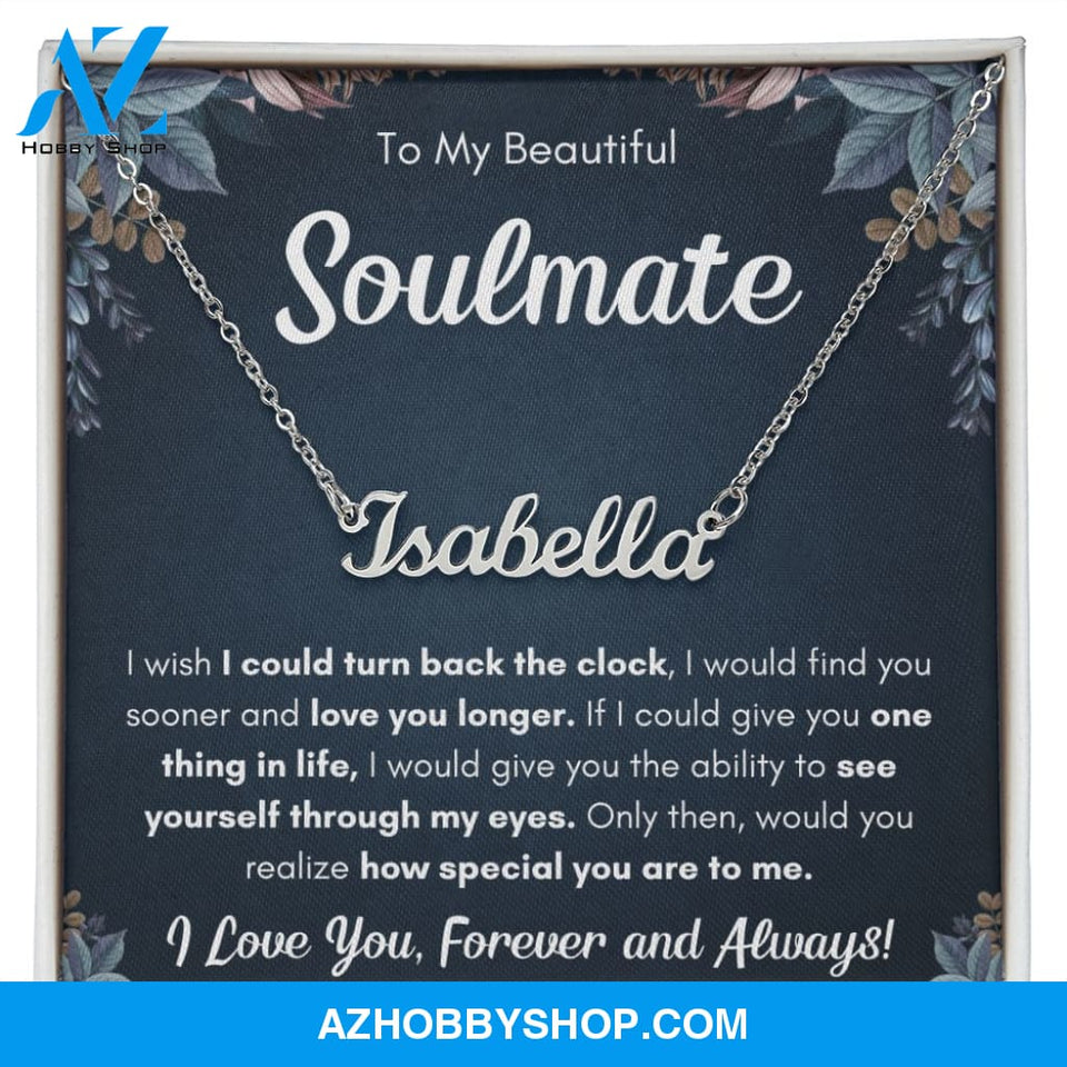 Custom name gift for girlfriend birthday personalized gifts for wife anniversary gift for her soulmate necklace for women present