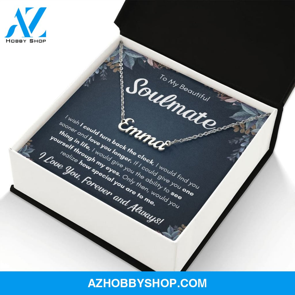 Custom name gift for girlfriend birthday personalized gifts for wife anniversary gift for her soulmate necklace for women present