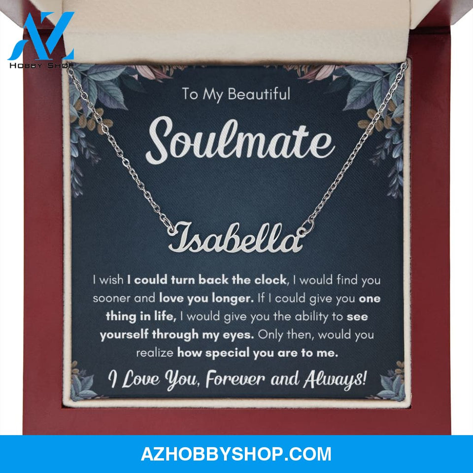 Custom name gift for girlfriend birthday personalized gifts for wife anniversary gift for her soulmate necklace for women present