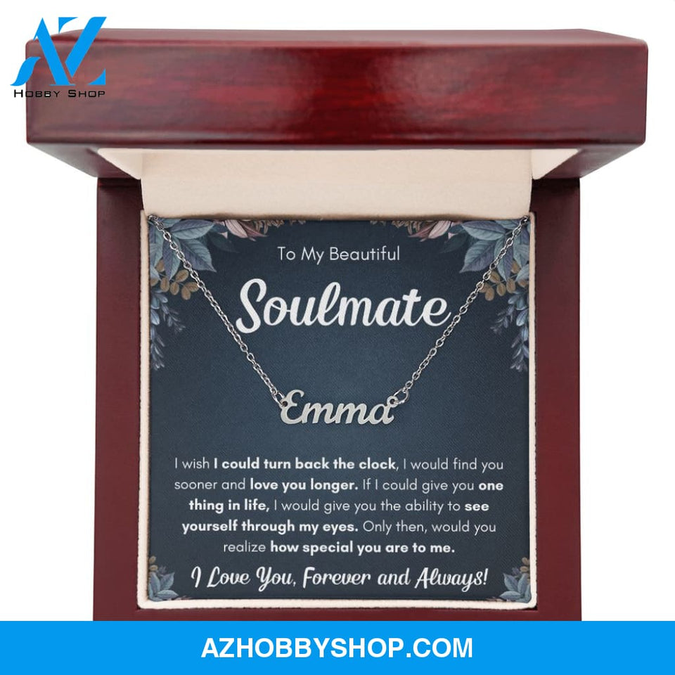 Custom name gift for girlfriend birthday personalized gifts for wife anniversary gift for her soulmate necklace for women present