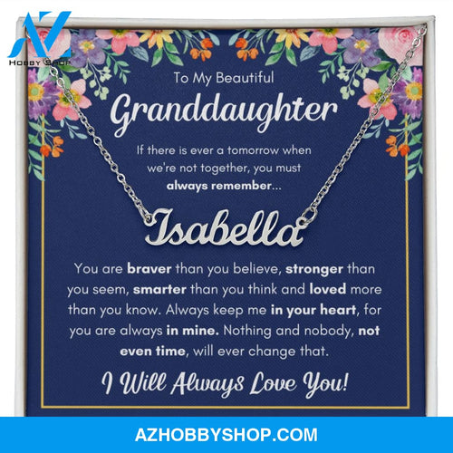 Custom name granddaughter gifts from grandma granddaughter necklace gifts for granddaughter grandmother granddaughter necklace from grandpa