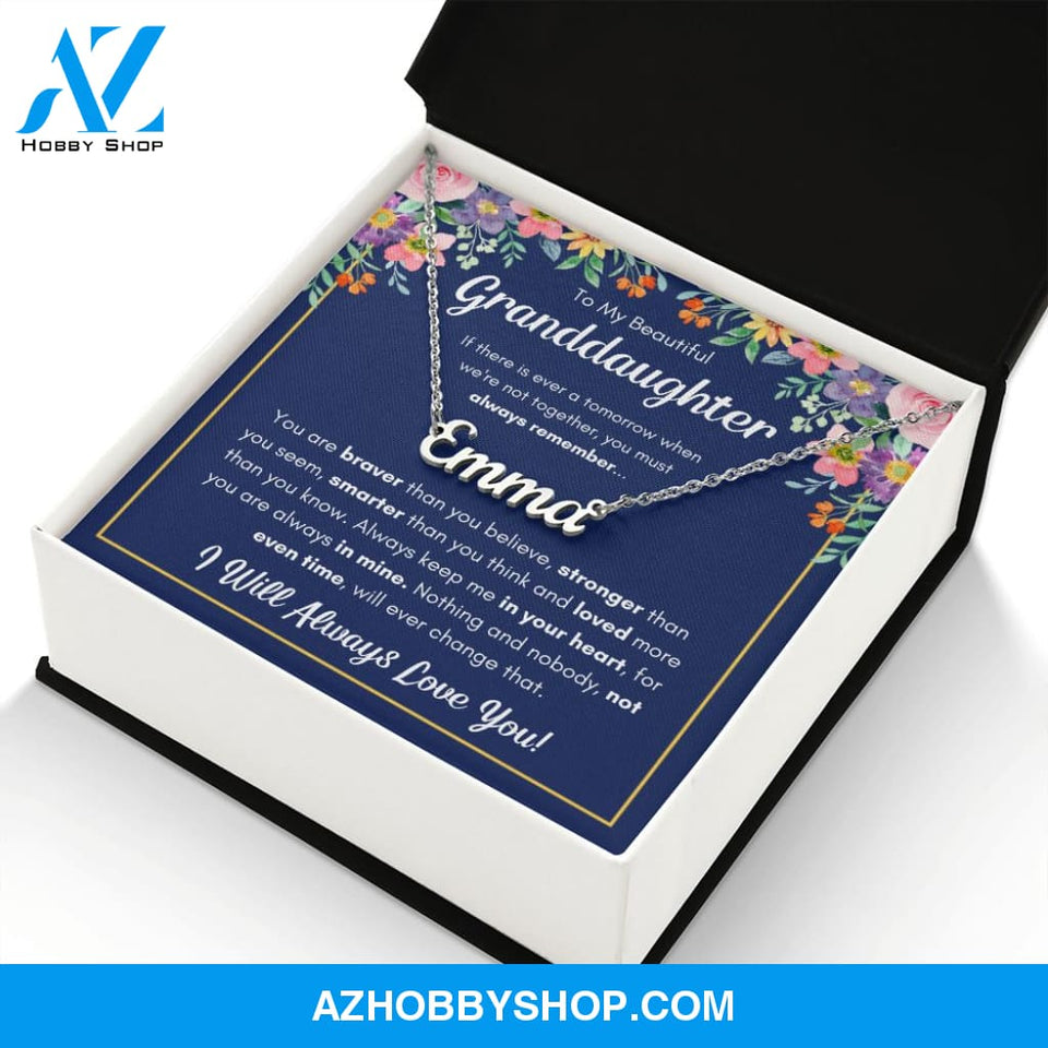Custom name granddaughter gifts from grandma granddaughter necklace gifts for granddaughter grandmother granddaughter necklace from grandpa
