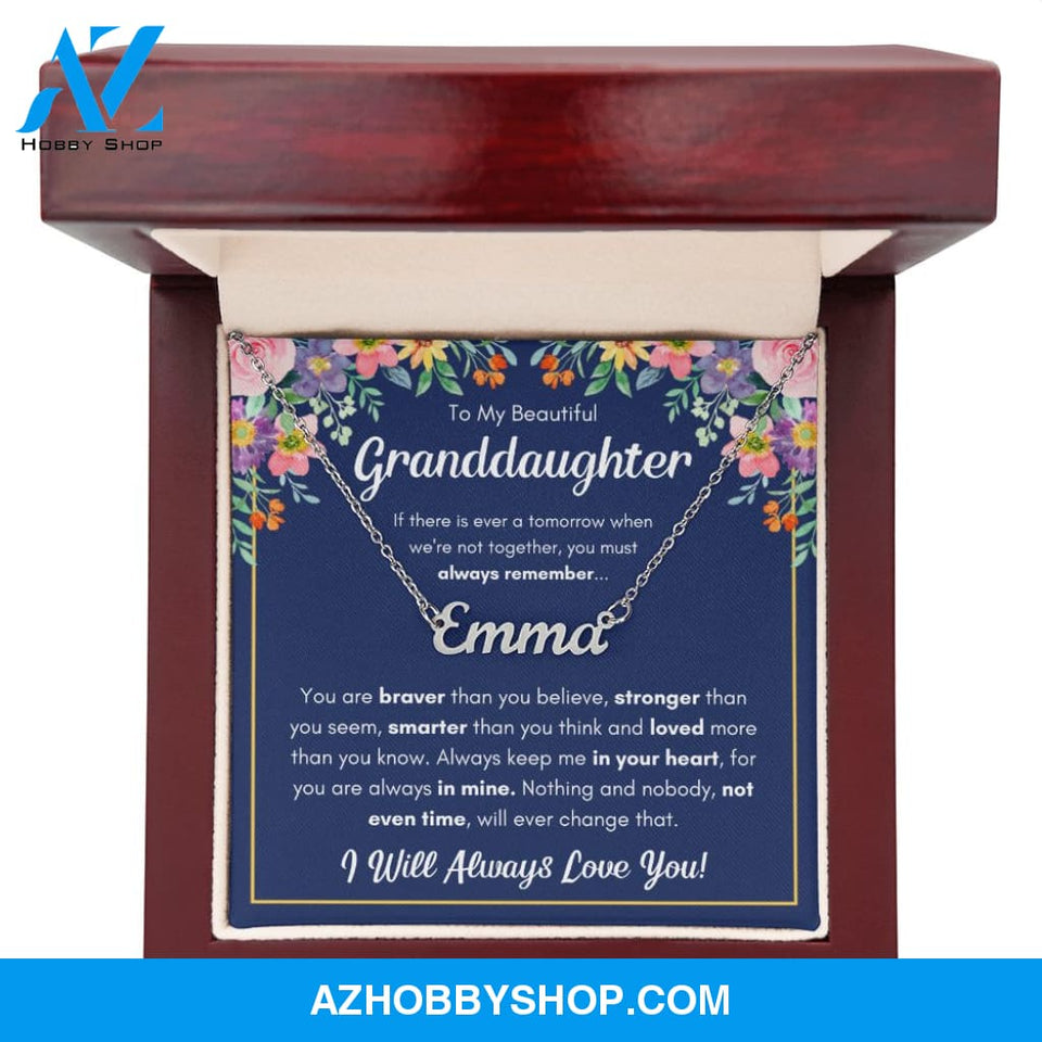 Custom name granddaughter gifts from grandma granddaughter necklace gifts for granddaughter grandmother granddaughter necklace from grandpa
