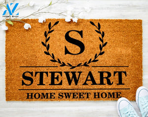 Custom Name Initial Family Name Doormat Front Door Doormat Porch Decor Housewarming Gift Doormat Funny Doormat