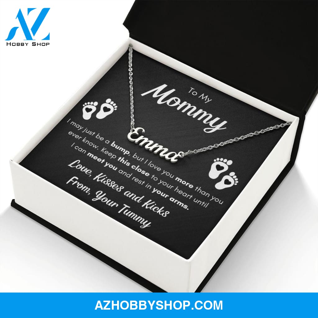 Custom Name Necklace gender reveal gift mommy baby gift set cool gifts for new moms necklace for pregnant women mom to be gifts for new mom