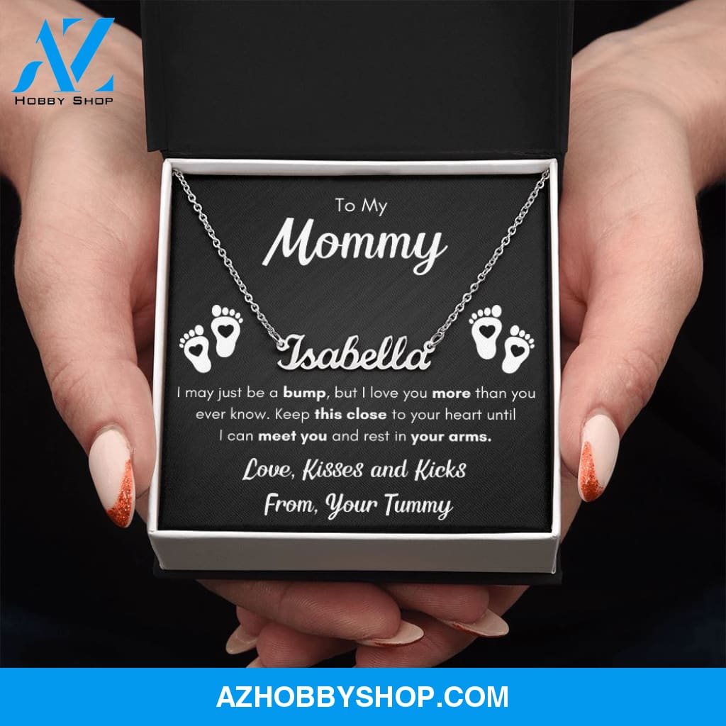 Custom Name Necklace gender reveal gift mommy baby gift set cool gifts for new moms necklace for pregnant women mom to be gifts for new mom