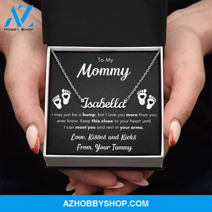 Custom Name Necklace gender reveal gift mommy baby gift set cool gifts for new moms necklace for pregnant women mom to be gifts for new mom