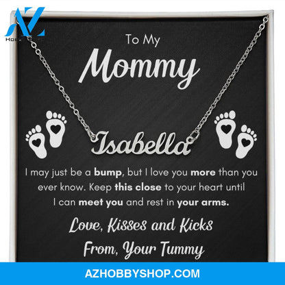 Custom Name Necklace gender reveal gift mommy baby gift set cool gifts for new moms necklace for pregnant women mom to be gifts for new mom