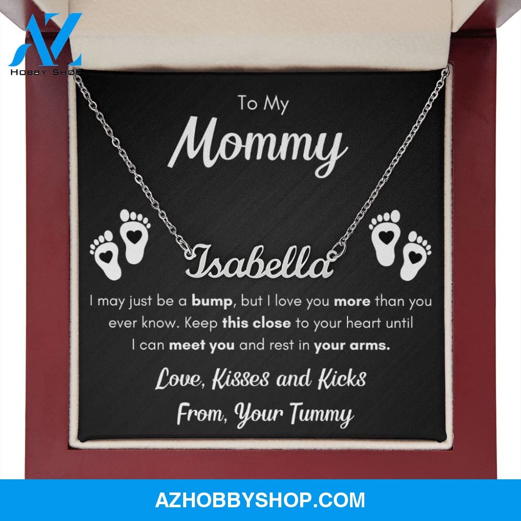 Custom Name Necklace gender reveal gift mommy baby gift set cool gifts for new moms necklace for pregnant women mom to be gifts for new mom