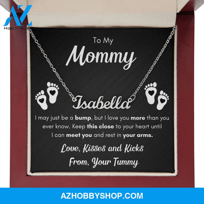 Custom Name Necklace gender reveal gift mommy baby gift set cool gifts for new moms necklace for pregnant women mom to be gifts for new mom