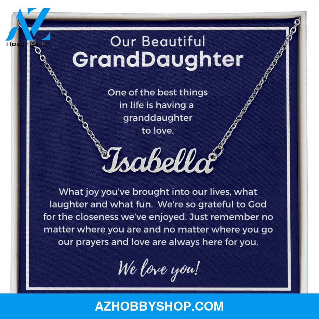 Custom Name Necklace -Gift for Granddaughter