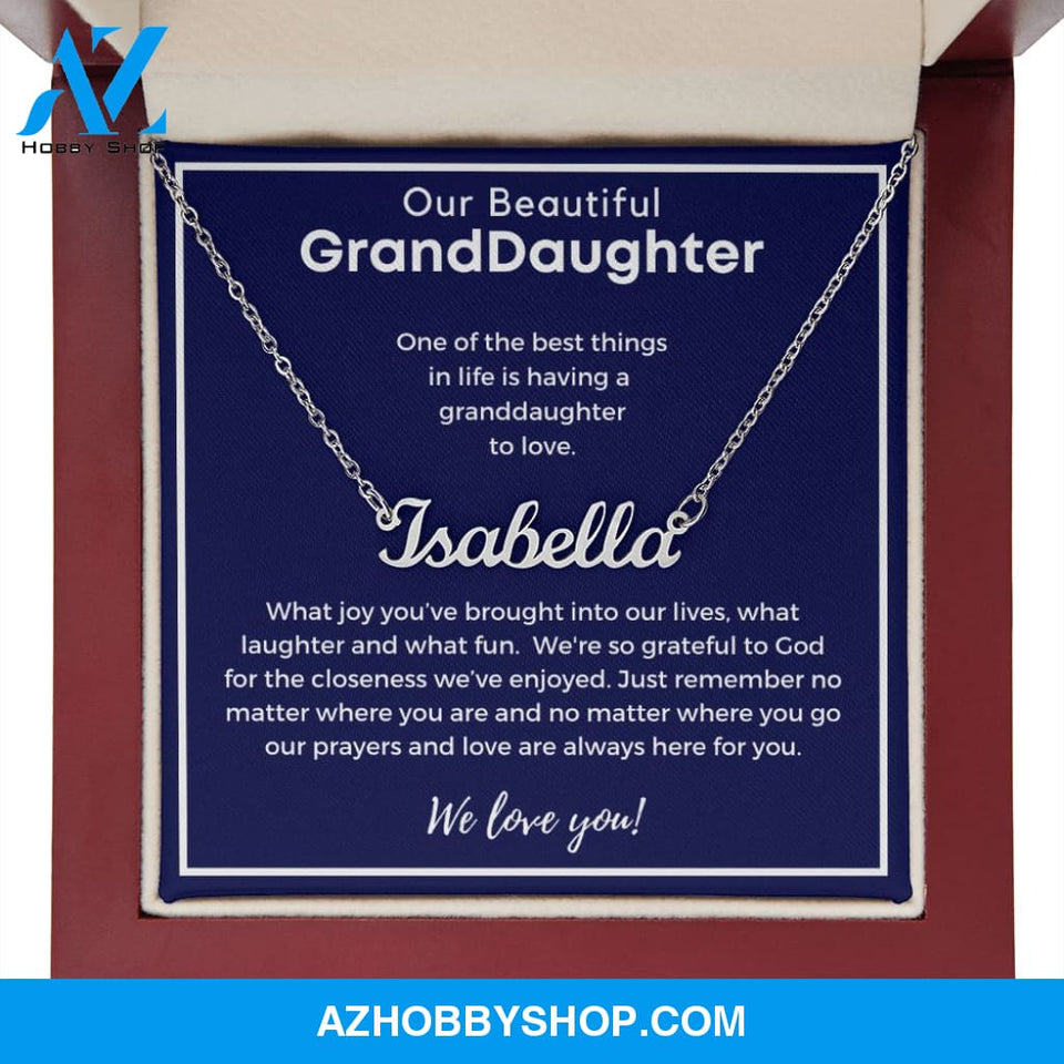 Custom Name Necklace -Gift for Granddaughter