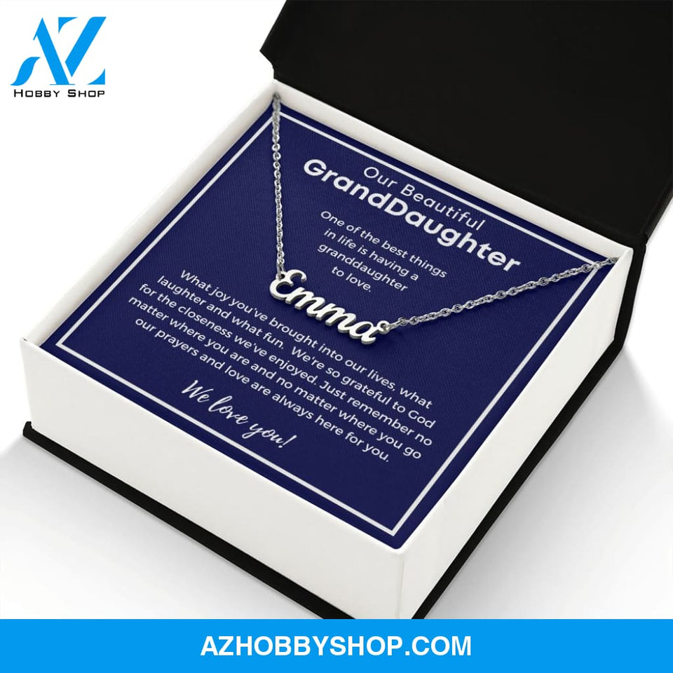 Custom Name Necklace -Gift for Granddaughter