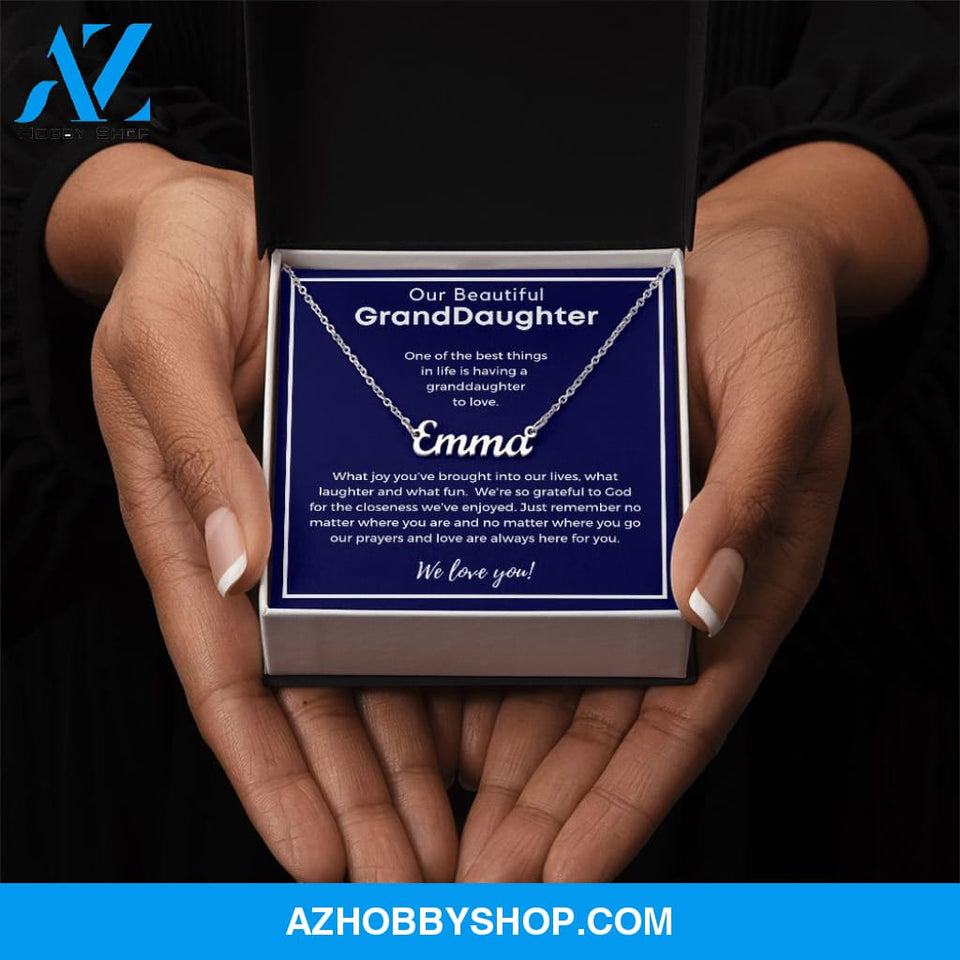 Custom Name Necklace -Gift for Granddaughter