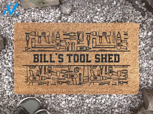 Custom Name Tool Shed Doormat - Gift For Him - Father's Day Gift - Gift For Husband - Man Cave Door Mat