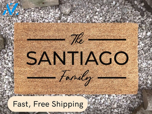 Customized Family Door Mat - Door Mat Personalised - Family Surname Rug - Custom Doormat - Family Home Decor - Closing