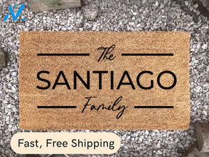 Customized Family Door Mat - Door Mat Personalised - Family Surname Rug - Custom Doormat - Family Home Decor - Closing