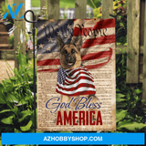 Cute German shepherd dog, Amazing US flag, God bless America - Jesus Flag