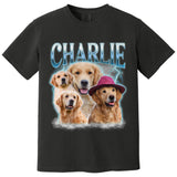 Custom Pet Face Vintage T-Shirt, Personalized Pet Photo Shirt