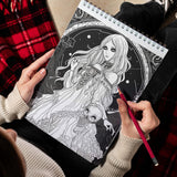 Gothic Girl Darkness Spiral Bound Coloring Book: Embrace the Intricate Details of Gothic Darkness with 30 Stunning Coloring Pages for Gothic Girl into the Realm of Mysterious Beauty