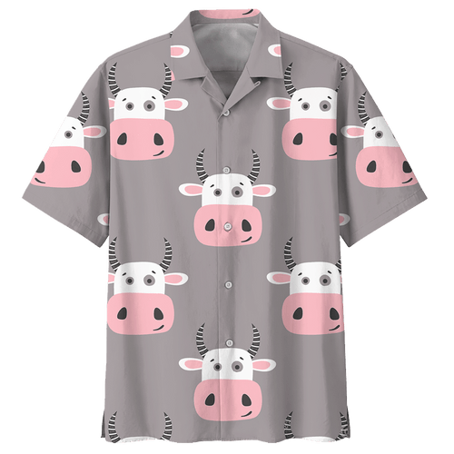 Cow  Gray Awesome Design Unisex Hawaiian Shirt For Men And Women Dhc17063775