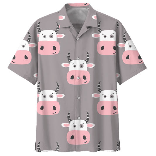Cow  Gray Awesome Design Unisex Hawaiian Shirt For Men And Women Dhc17063775