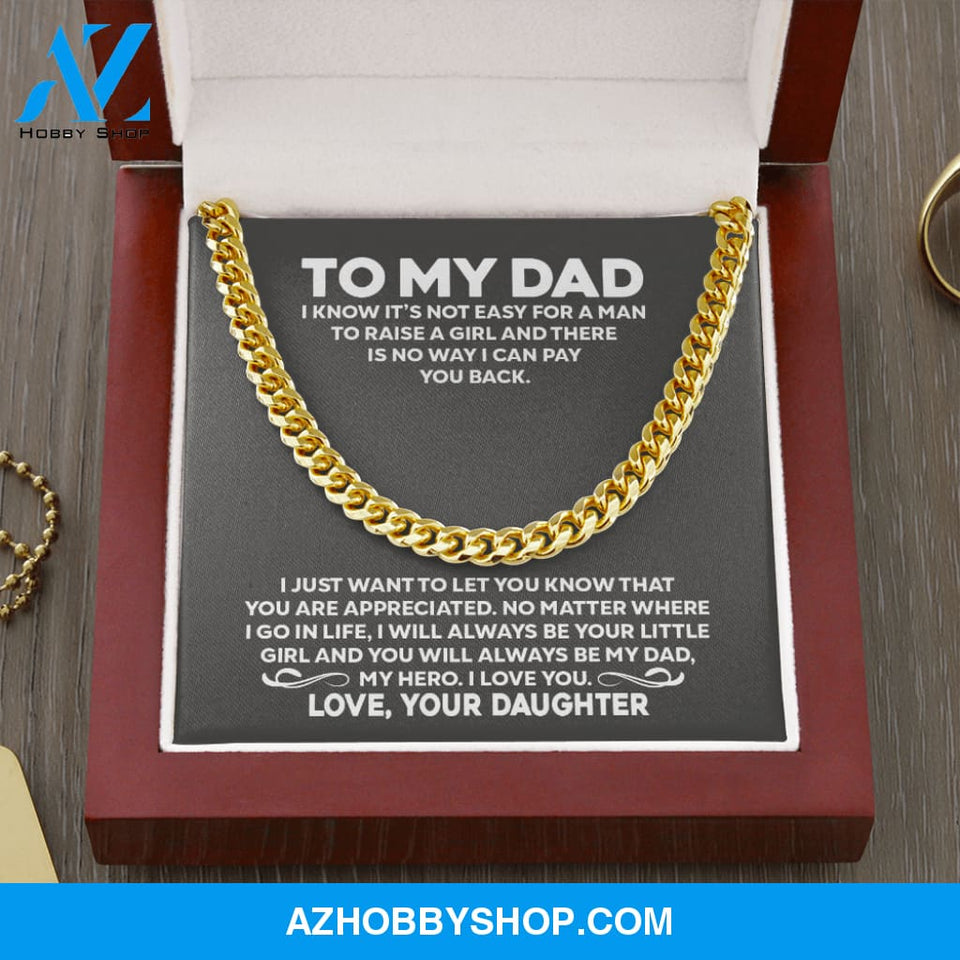 Dad - Always Appreciated - Cuban Link Chain