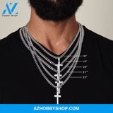 Dad - Big Support - Cross Cuban Link Chain