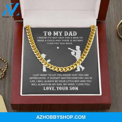 Dad - My Support - Cuban Link Chain