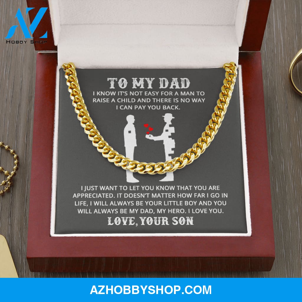 Dad - Support Of My Life - Cuban Link Chain