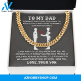 Dad - Support Of My Life - Cuban Link Chain