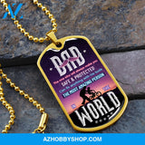 DAD The Most Amazing Person - Graphical Dog Tag & Ball chain (steel)