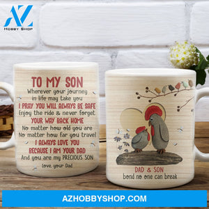 Dad to son - chicken - You are my precious son - Family AOP Mug