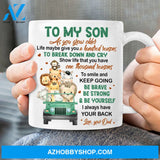 Dad to son, Cute animal, I always have your back - Family White Mug