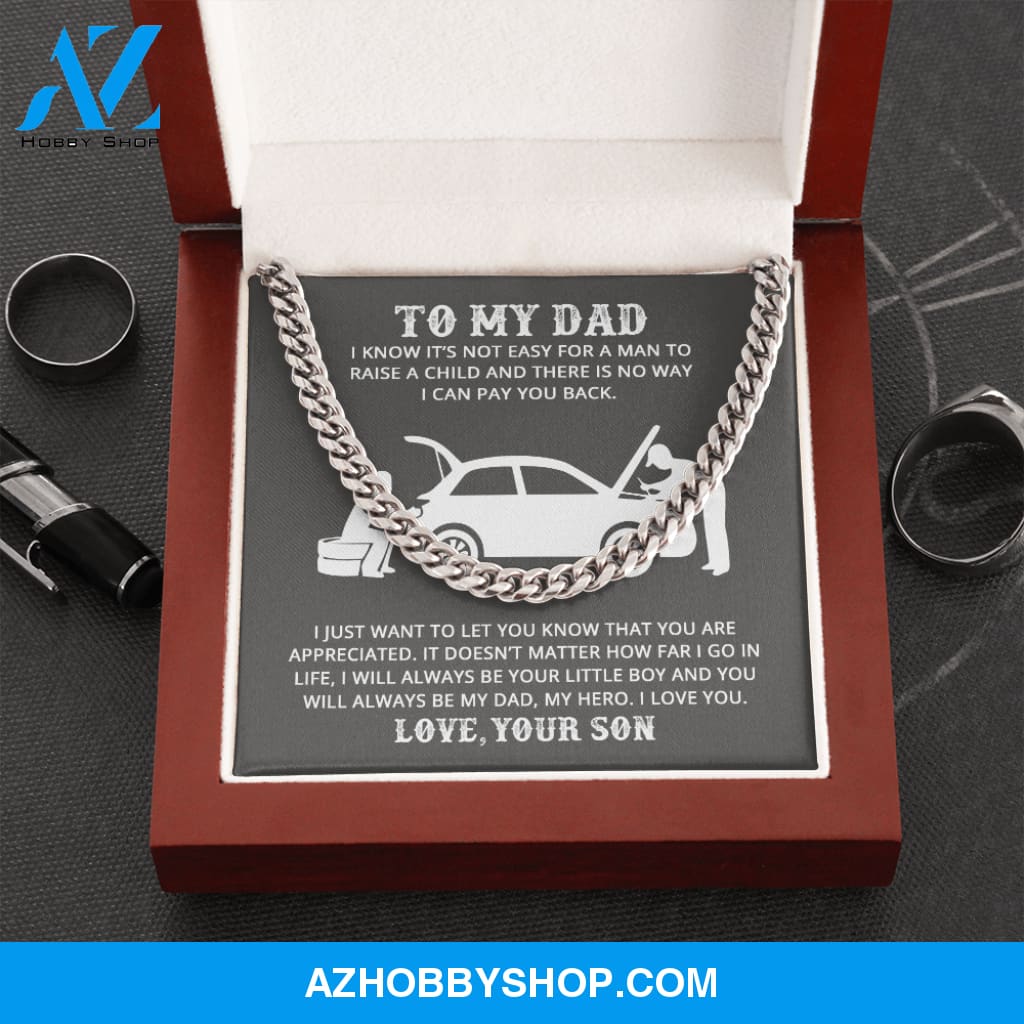Dad - Together Stronger - Cuban Link Chain